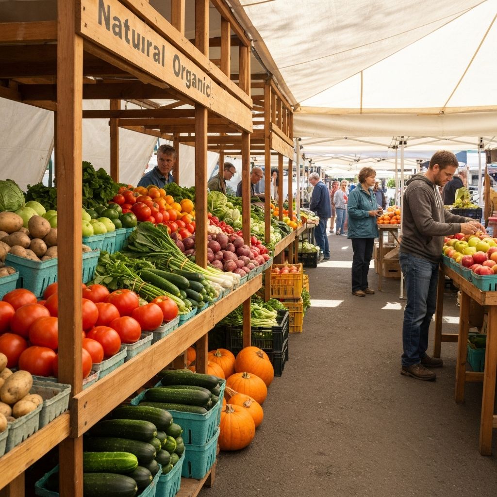 Sezonowe produkty na targu