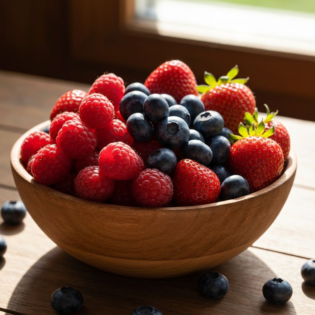 Letnie jagody i owoce